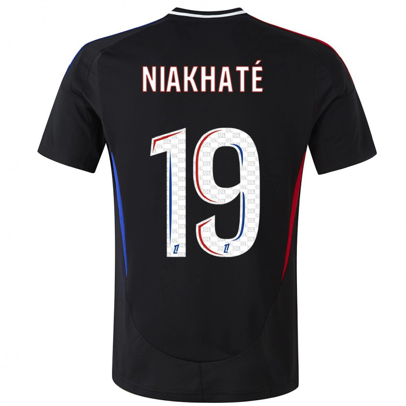 Danxen Kvinder Moussa Niakhaté #19 Sort Udebane Spillertrøjer 2024/25 Trøje T-Shirt