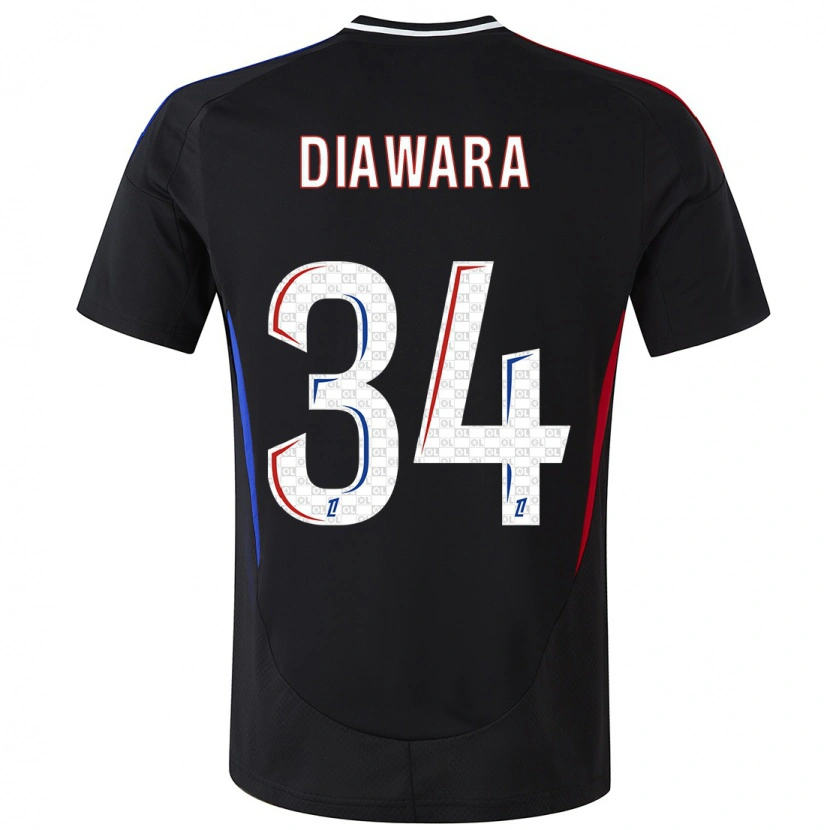 Danxen Kvinder Mahamadou Diawara #34 Sort Udebane Spillertrøjer 2024/25 Trøje T-Shirt
