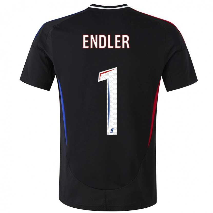 Danxen Kvinder Christiane Endler #1 Sort Udebane Spillertrøjer 2024/25 Trøje T-Shirt