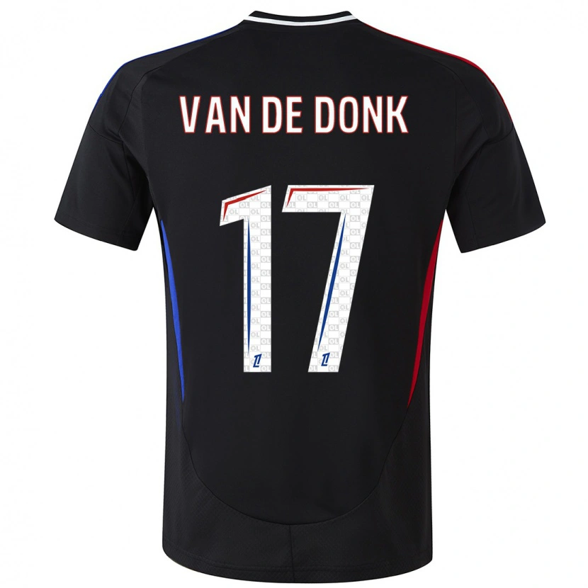 Danxen Kvinder Daniëlle Van De Donk #17 Sort Udebane Spillertrøjer 2024/25 Trøje T-Shirt