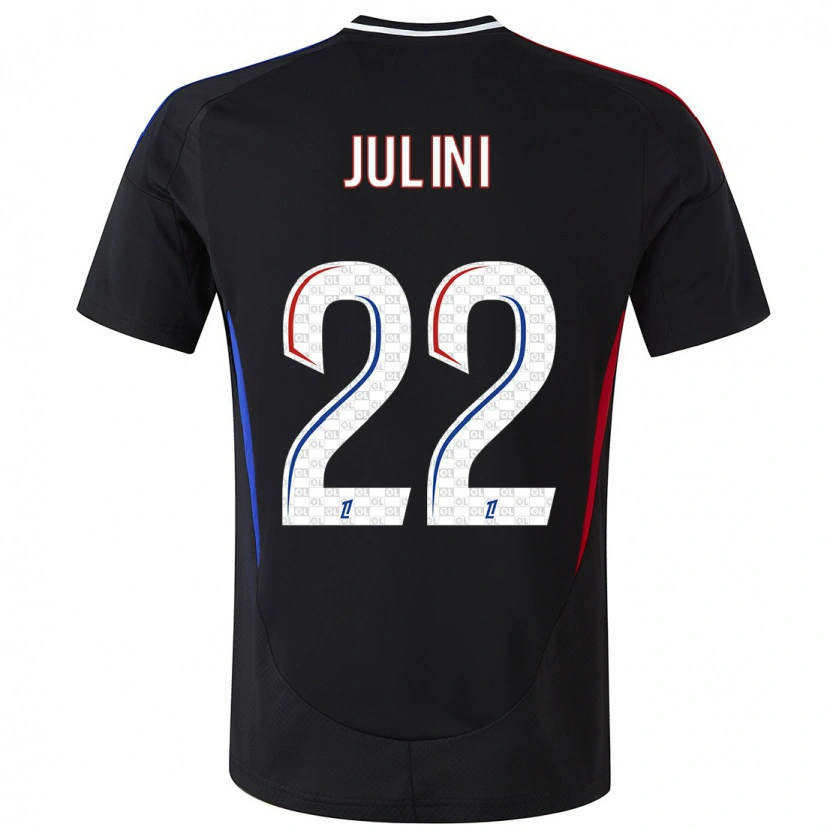 Danxen Kvinder Sally Julini #22 Sort Udebane Spillertrøjer 2024/25 Trøje T-Shirt