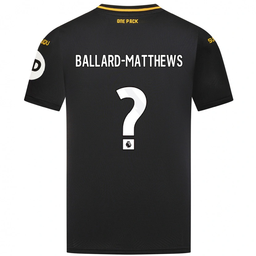 Danxen Kvinder Emilio Ballard-Matthews #0 Sort Udebane Spillertrøjer 2024/25 Trøje T-Shirt