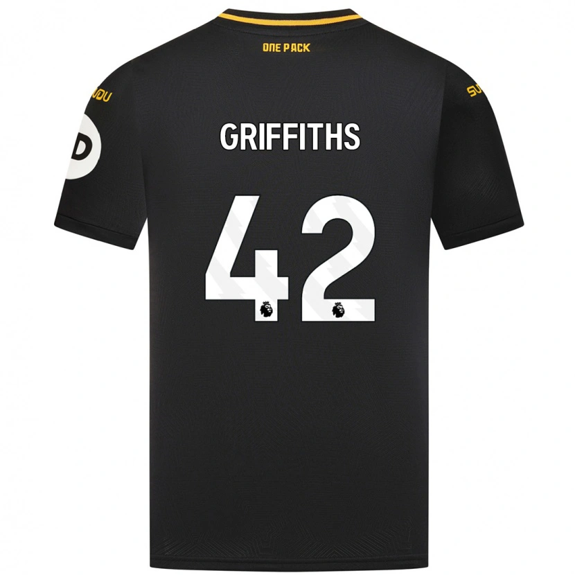 Danxen Kvinder Harvey Griffiths #42 Sort Udebane Spillertrøjer 2024/25 Trøje T-Shirt