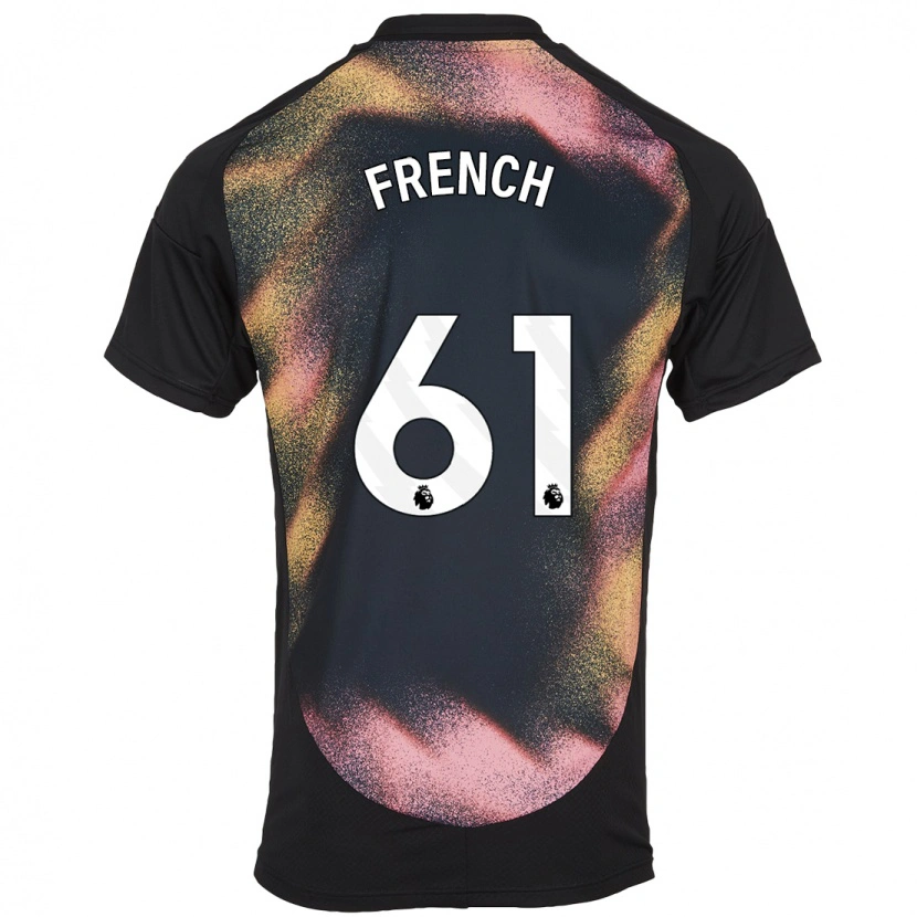 Danxen Kvinder Harry French #61 Sort Hvid Udebane Spillertrøjer 2024/25 Trøje T-Shirt