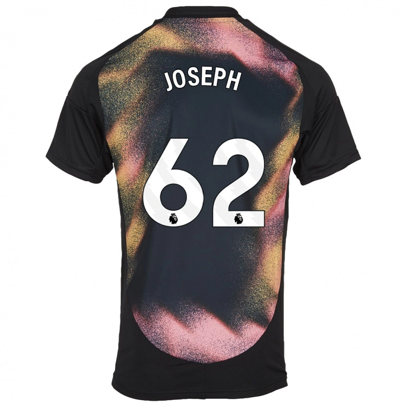 Danxen Kvinder Jayden Joseph #62 Sort Hvid Udebane Spillertrøjer 2024/25 Trøje T-Shirt