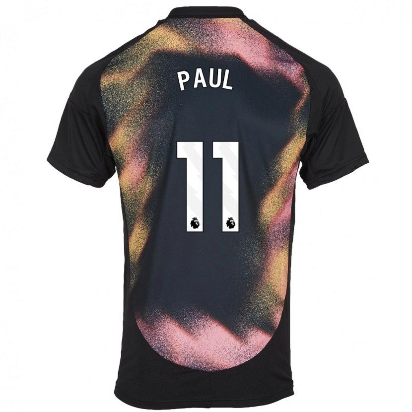 Danxen Kvinder Lachante Paul #11 Sort Hvid Udebane Spillertrøjer 2024/25 Trøje T-Shirt