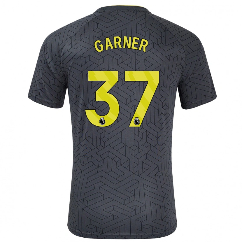 Danxen Kvinder James Garner #37 Sort Gul Udebane Spillertrøjer 2024/25 Trøje T-Shirt