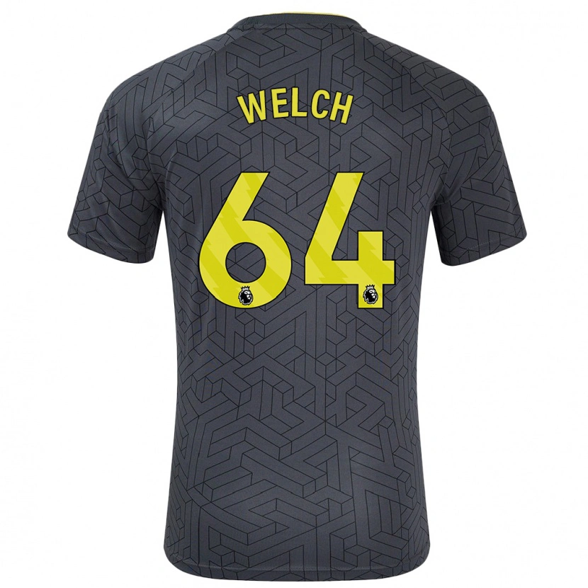 Danxen Kvinder Reece Welch #64 Sort Gul Udebane Spillertrøjer 2024/25 Trøje T-Shirt
