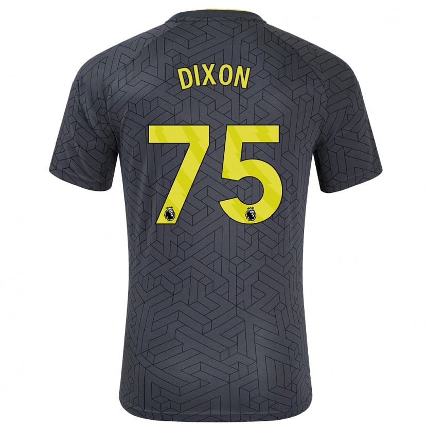 Danxen Kvinder Roman Dixon #75 Sort Gul Udebane Spillertrøjer 2024/25 Trøje T-Shirt