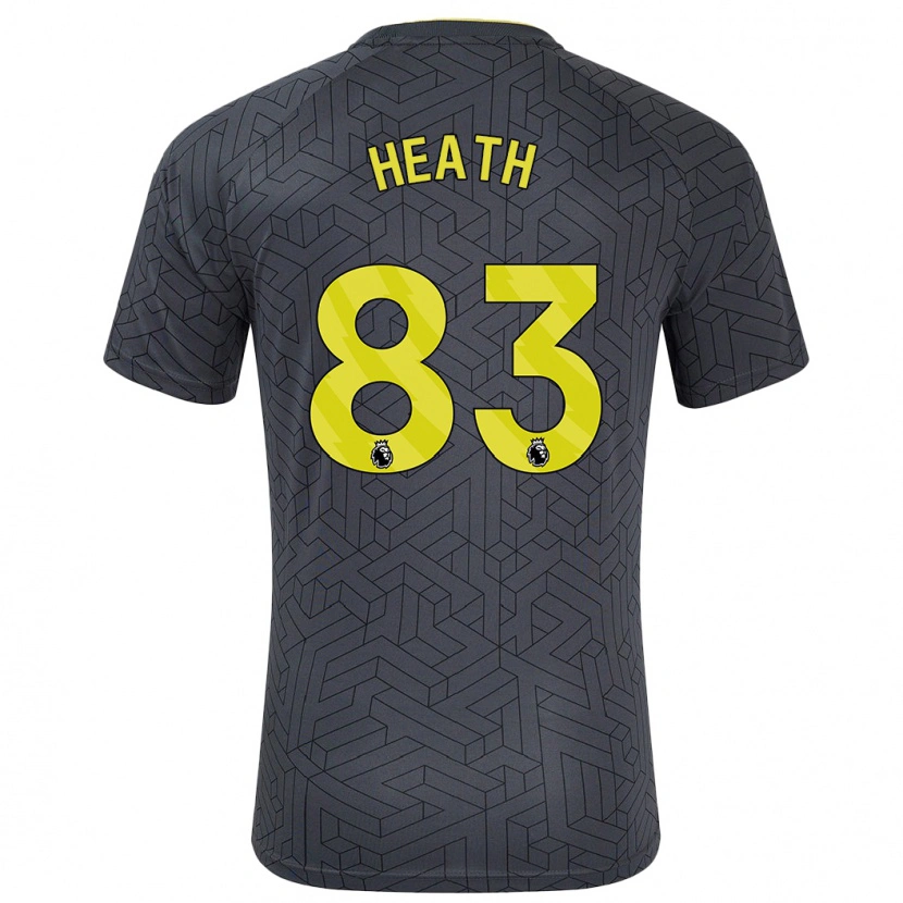 Danxen Kvinder Isaac Heath #83 Sort Gul Udebane Spillertrøjer 2024/25 Trøje T-Shirt