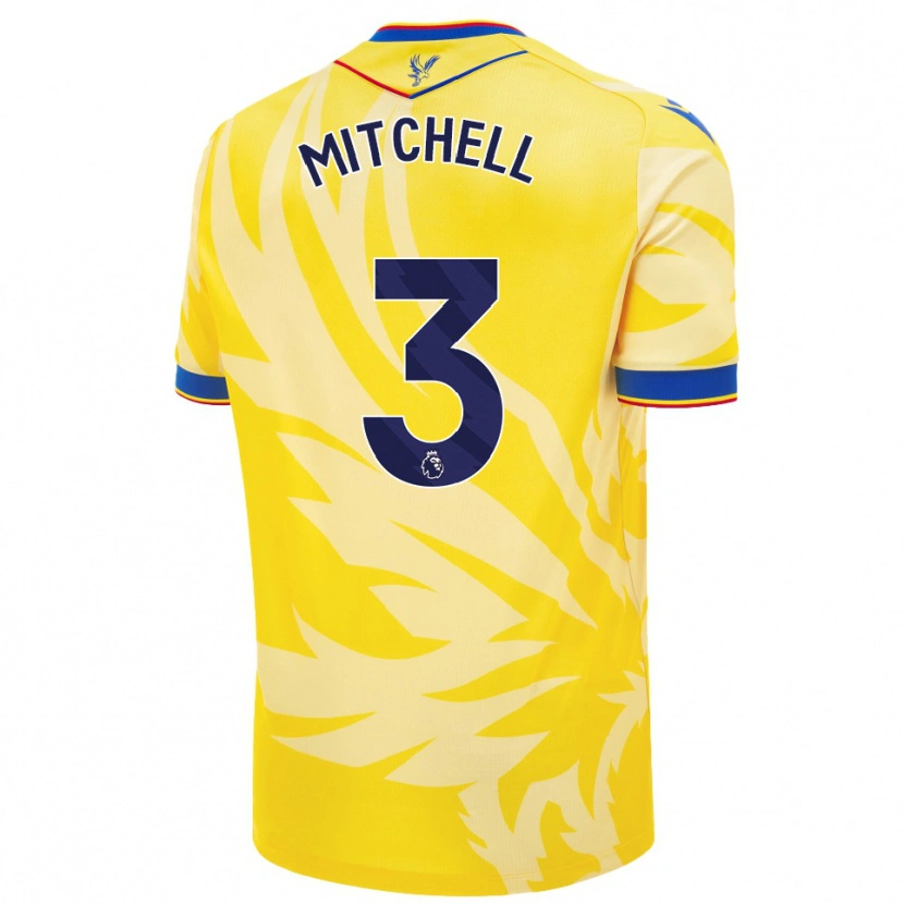 Danxen Kvinder Tyrick Mitchell #3 Gul Udebane Spillertrøjer 2024/25 Trøje T-Shirt