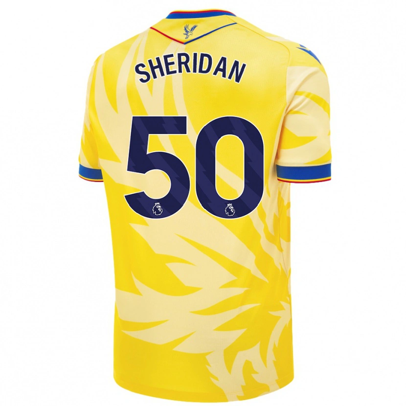 Danxen Kvinder Joe Sheridan #50 Gul Udebane Spillertrøjer 2024/25 Trøje T-Shirt