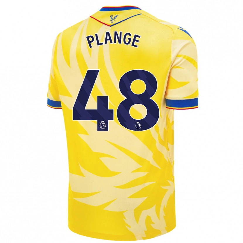 Danxen Kvinder Luke Plange #48 Gul Udebane Spillertrøjer 2024/25 Trøje T-Shirt