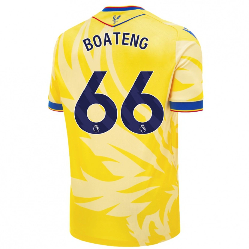 Danxen Kvinder David Boateng #66 Gul Udebane Spillertrøjer 2024/25 Trøje T-Shirt