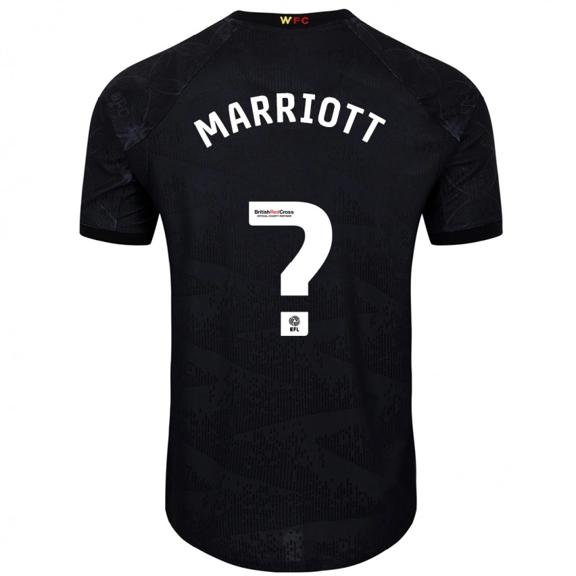 Danxen Kvinder Alfie Marriott #0 Sort Hvid Udebane Spillertrøjer 2024/25 Trøje T-Shirt