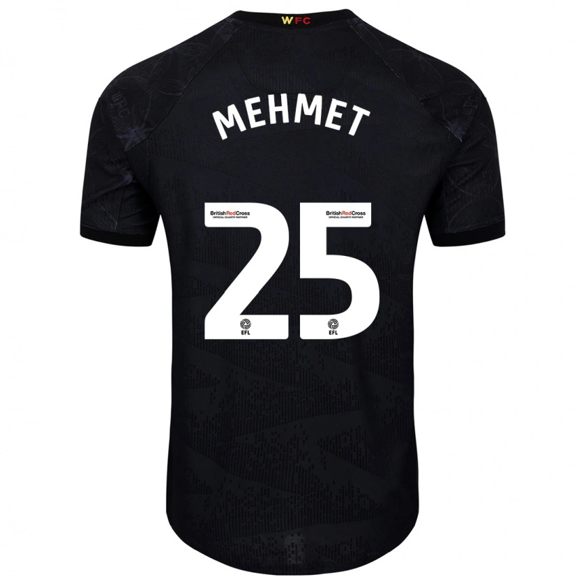 Danxen Kvinder Melis Mehmet #25 Sort Hvid Udebane Spillertrøjer 2024/25 Trøje T-Shirt