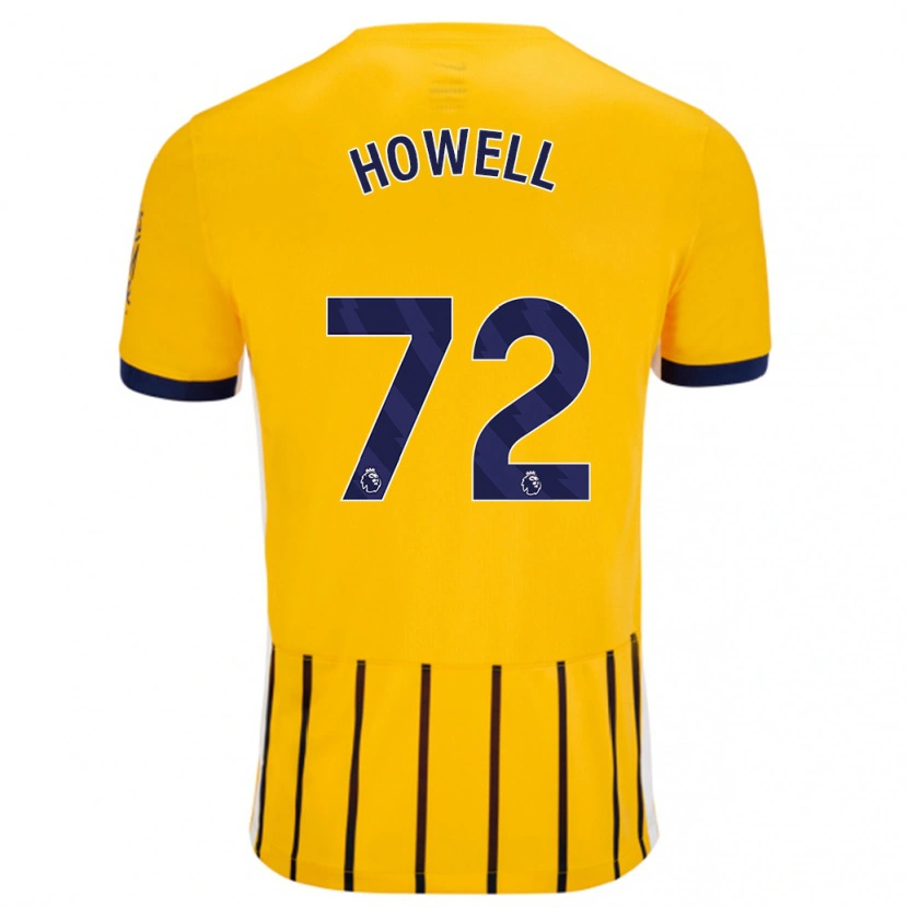 Danxen Kvinder Harry Howell #72 Guldblå ​​Nålestriber Udebane Spillertrøjer 2024/25 Trøje T-Shirt
