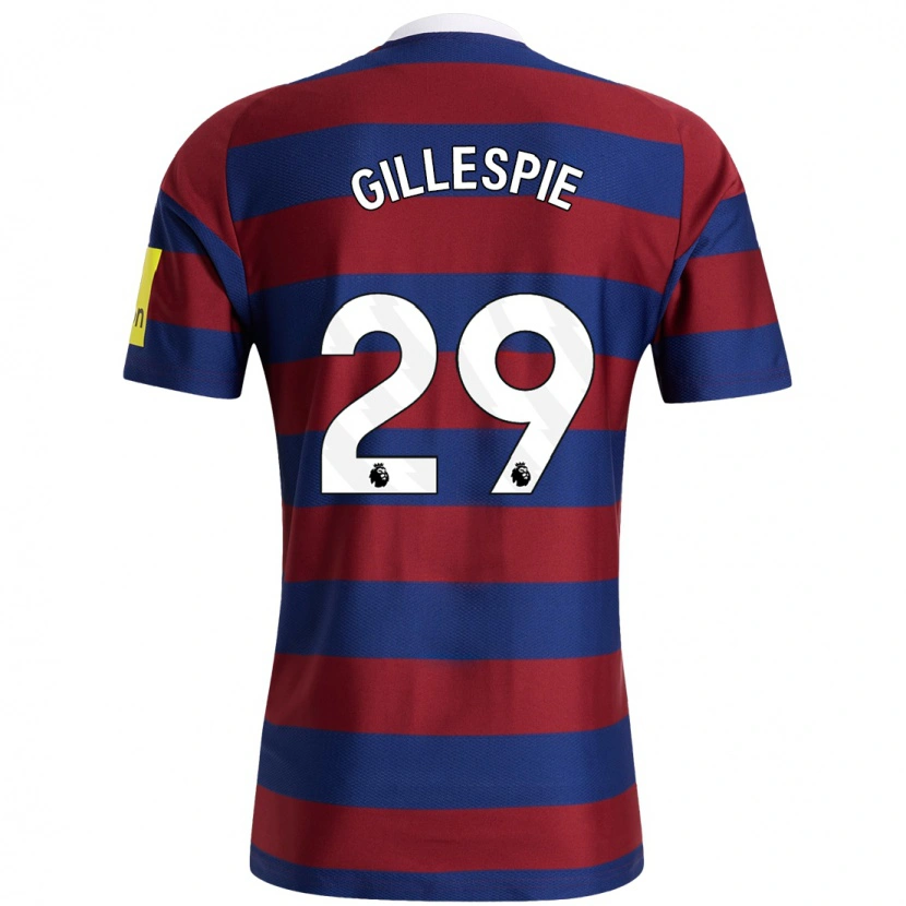 Danxen Kvinder Mark Gillespie #29 Bordeaux Marineblå Udebane Spillertrøjer 2024/25 Trøje T-Shirt