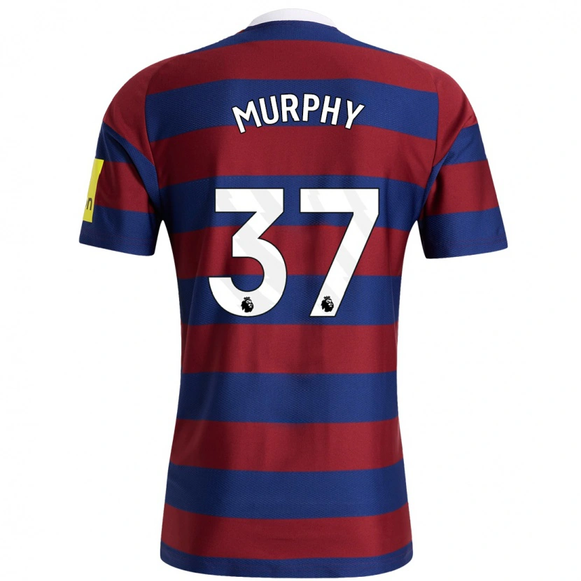 Danxen Kvinder Alex Murphy #37 Bordeaux Marineblå Udebane Spillertrøjer 2024/25 Trøje T-Shirt