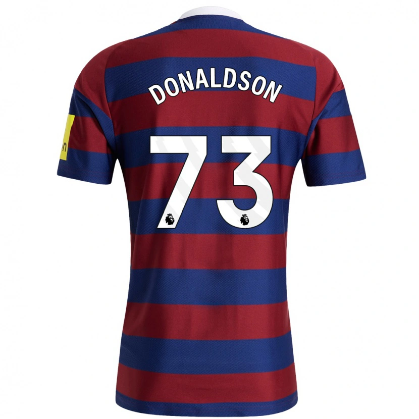 Danxen Kvinder Josh Donaldson #73 Bordeaux Marineblå Udebane Spillertrøjer 2024/25 Trøje T-Shirt