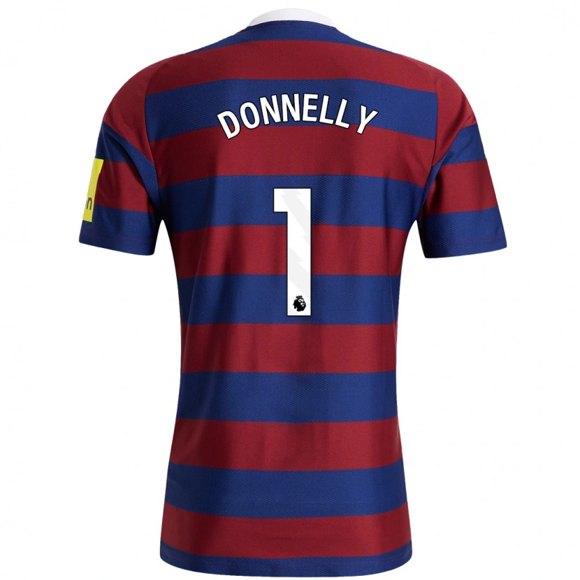 Danxen Kvinder Grace Donnelly #1 Bordeaux Marineblå Udebane Spillertrøjer 2024/25 Trøje T-Shirt
