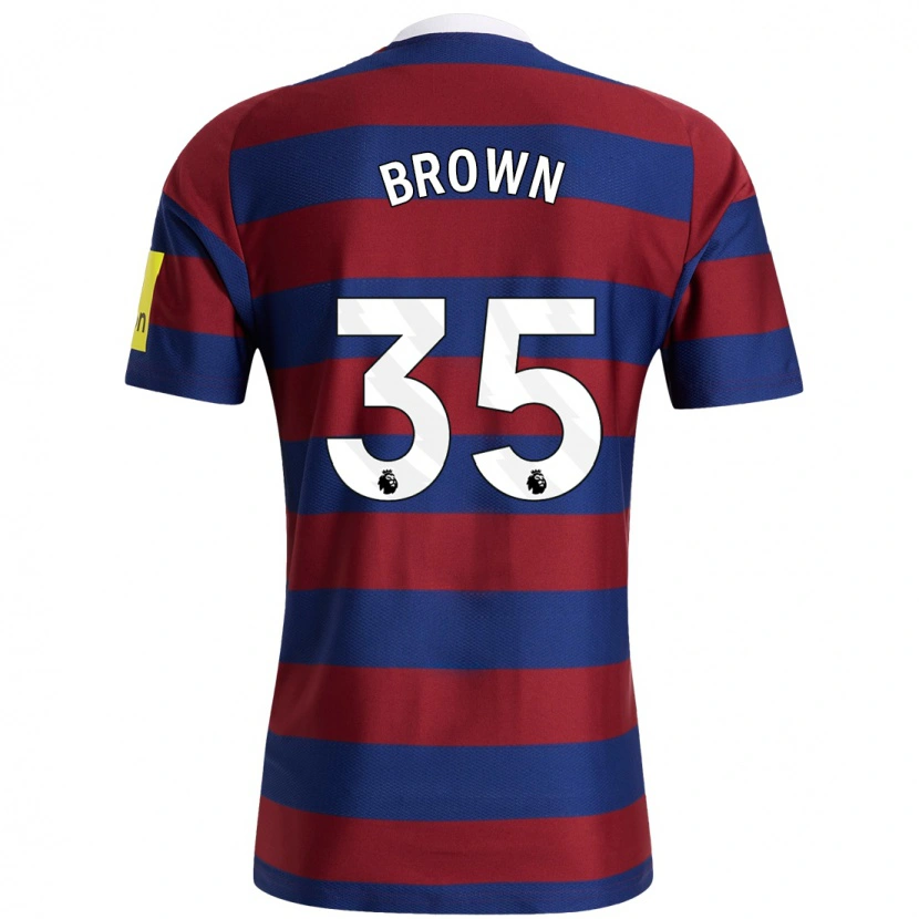 Danxen Kvinder Will Brown #35 Bordeaux Marineblå Udebane Spillertrøjer 2024/25 Trøje T-Shirt