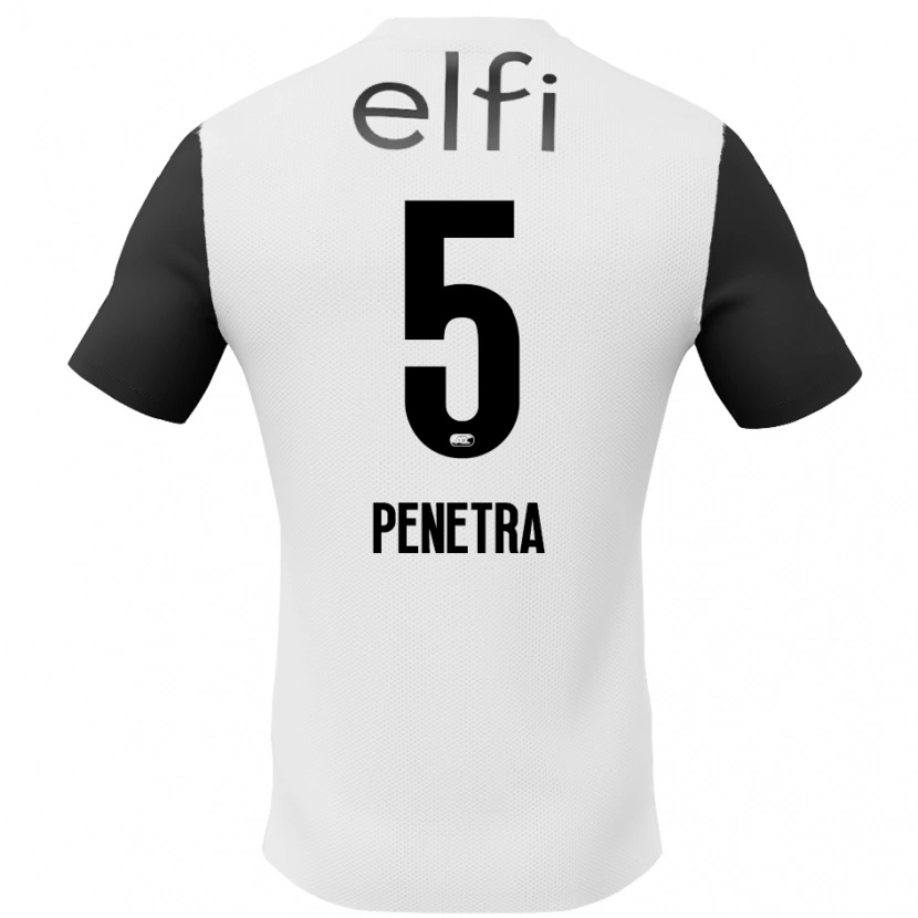 Danxen Kvinder Alexandre Penetra #5 Hvid Sort Udebane Spillertrøjer 2024/25 Trøje T-Shirt