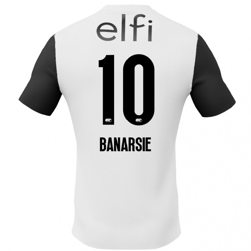 Danxen Kvinder Amy Banarsie #10 Hvid Sort Udebane Spillertrøjer 2024/25 Trøje T-Shirt