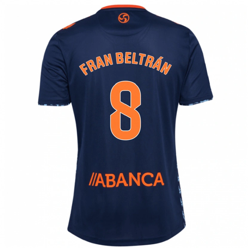 Danxen Kvinder Fran Beltrán #8 Marineblå Udebane Spillertrøjer 2024/25 Trøje T-Shirt