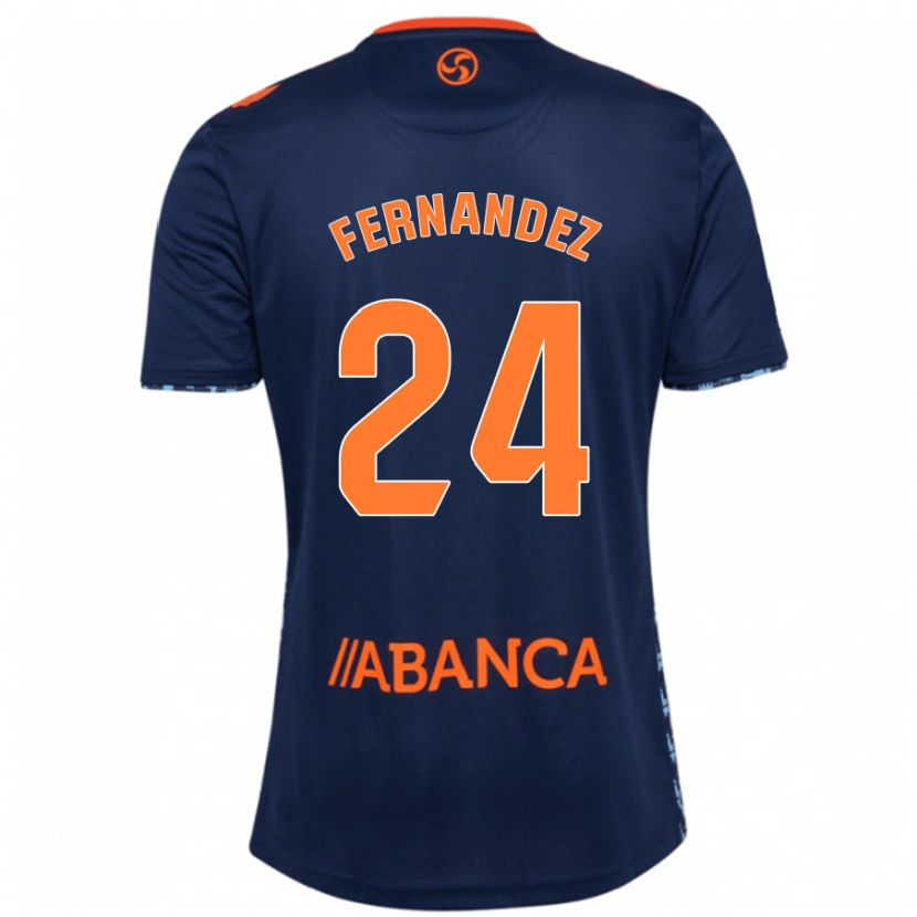 Danxen Kvinder César Fernández #24 Marineblå Udebane Spillertrøjer 2024/25 Trøje T-Shirt