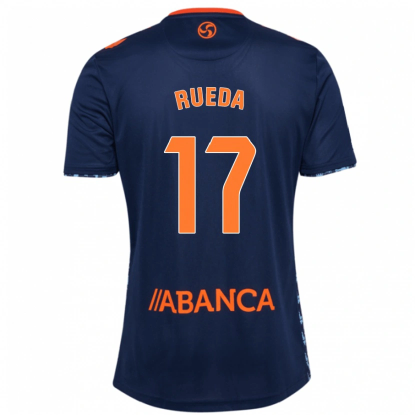 Danxen Kvinder Javi Rueda #17 Marineblå Udebane Spillertrøjer 2024/25 Trøje T-Shirt