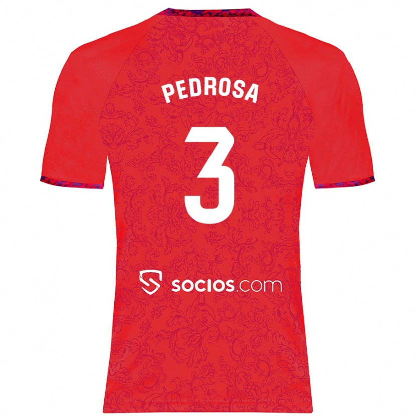 Danxen Kvinder Adrià Pedrosa #3 Rød Udebane Spillertrøjer 2024/25 Trøje T-Shirt