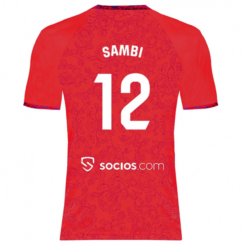 Danxen Kvinder Albert Sambi Lokonga #12 Rød Udebane Spillertrøjer 2024/25 Trøje T-Shirt