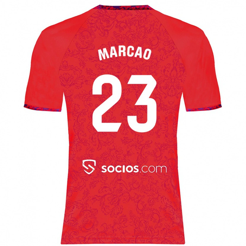 Danxen Kvinder Marcão #23 Rød Udebane Spillertrøjer 2024/25 Trøje T-Shirt