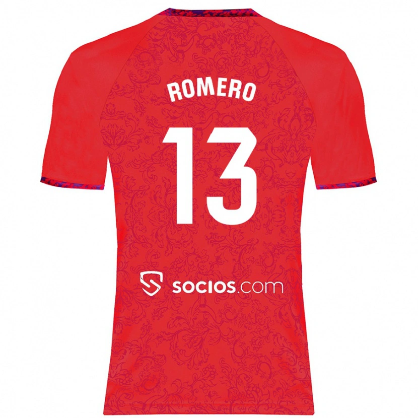 Danxen Kvinder Rafael Romero #13 Rød Udebane Spillertrøjer 2024/25 Trøje T-Shirt
