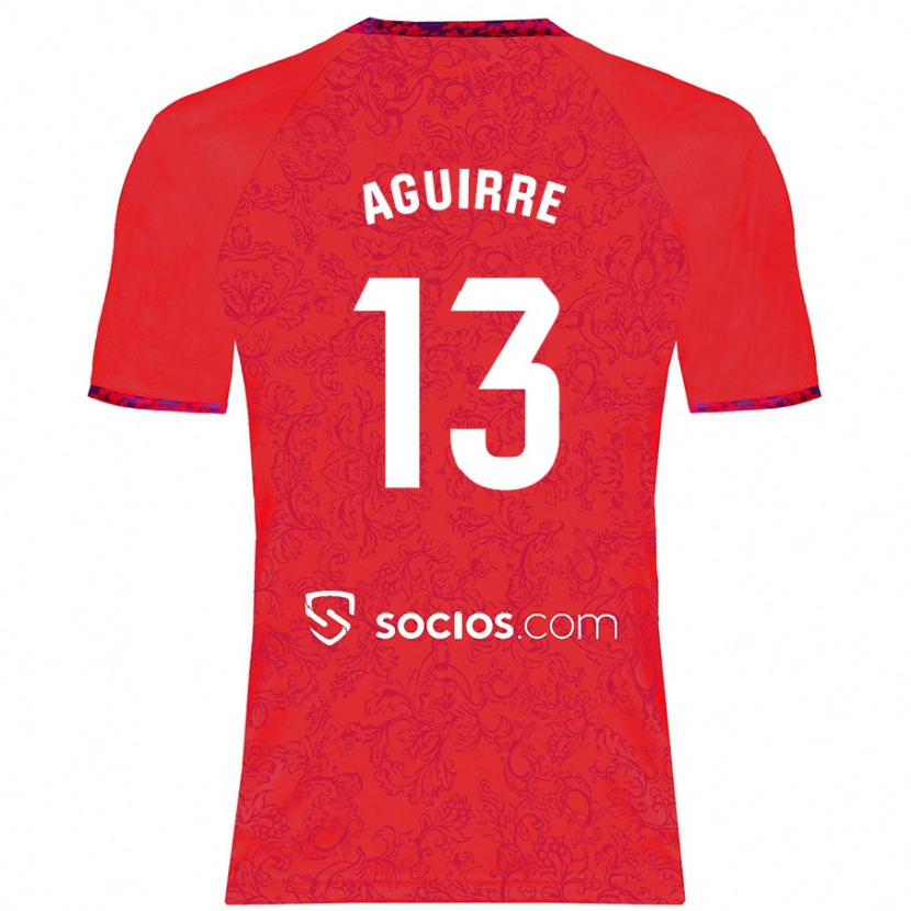 Danxen Kvinder Yolanda Aguirre #13 Rød Udebane Spillertrøjer 2024/25 Trøje T-Shirt