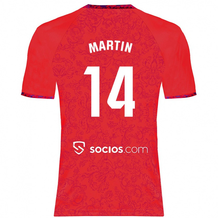 Danxen Kvinder Nazareth Martín #14 Rød Udebane Spillertrøjer 2024/25 Trøje T-Shirt