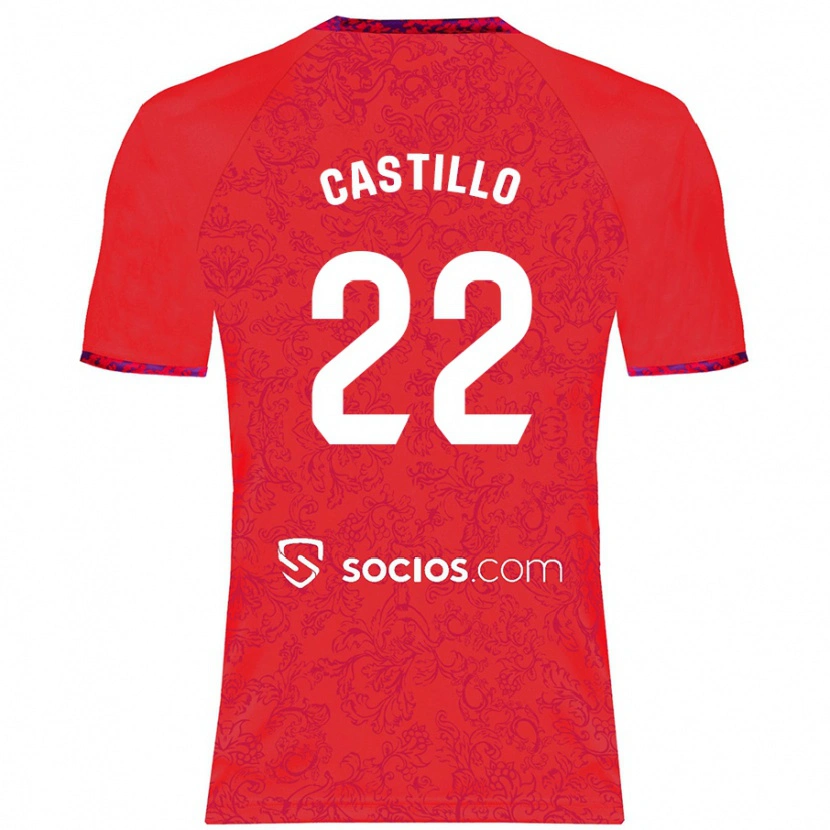 Danxen Kvinder José Castillo #22 Rød Udebane Spillertrøjer 2024/25 Trøje T-Shirt