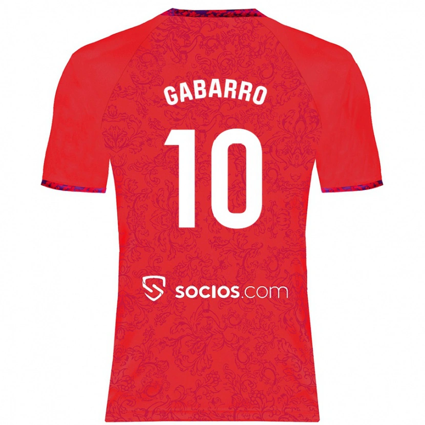 Danxen Kvinder María Inmaculada Gabarro Romero #10 Rød Udebane Spillertrøjer 2024/25 Trøje T-Shirt
