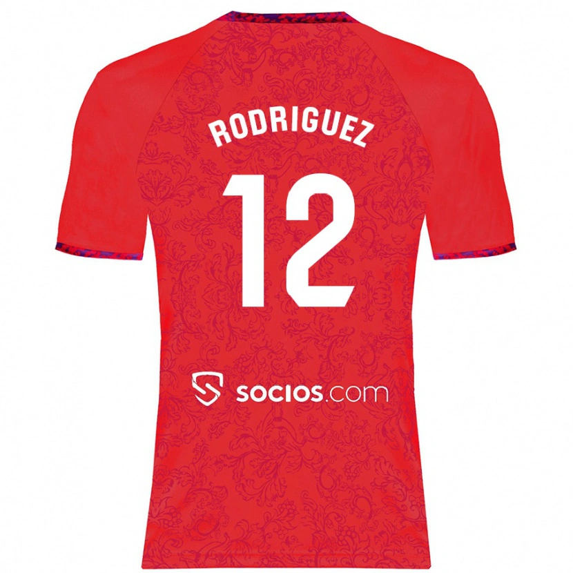 Danxen Kvinder Lucía María Rodríguez Herrero #12 Rød Udebane Spillertrøjer 2024/25 Trøje T-Shirt