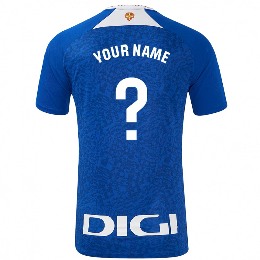 Danxen Kvinder Dit Navn #0 Kongeblå Udebane Spillertrøjer 2024/25 Trøje T-Shirt