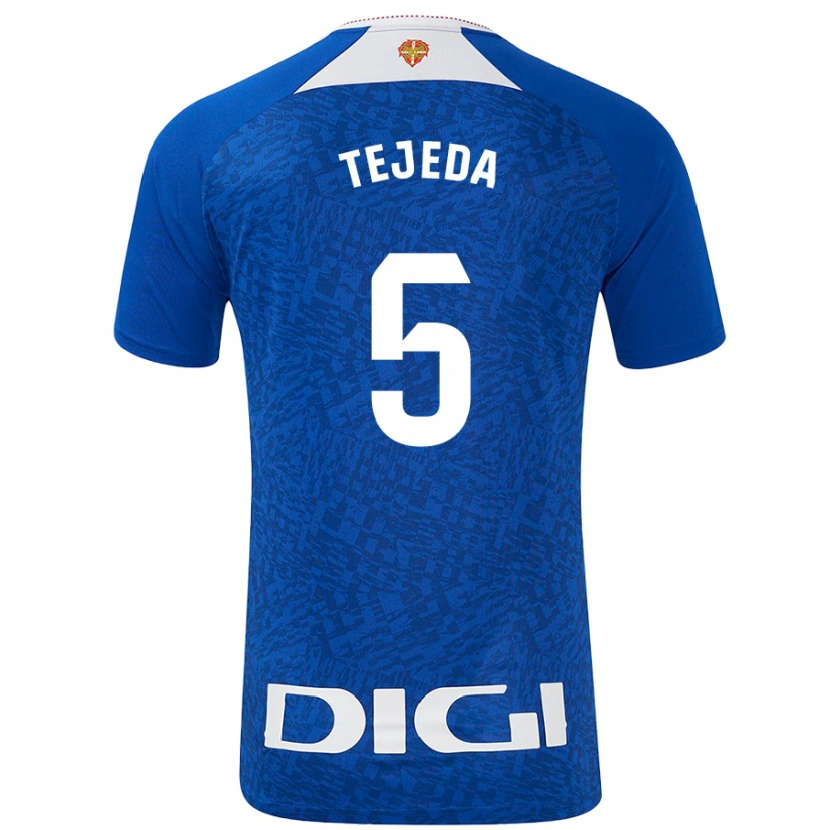 Danxen Kvinder Diego Tejeda #5 Kongeblå Udebane Spillertrøjer 2024/25 Trøje T-Shirt