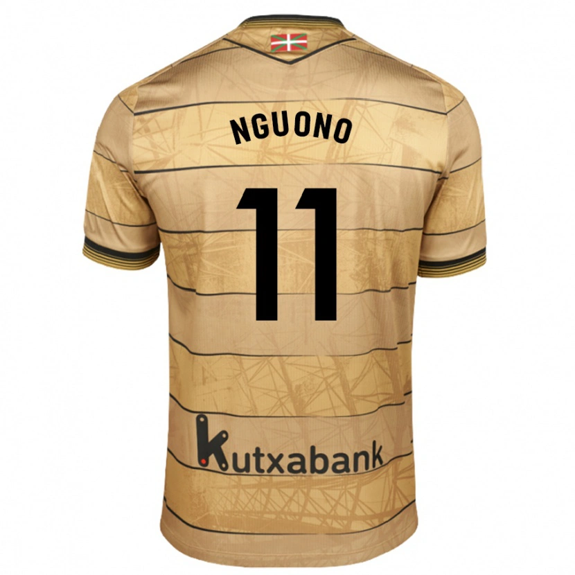 Danxen Kvinder Job Ochieng #11 Brun Udebane Spillertrøjer 2024/25 Trøje T-Shirt