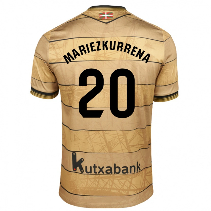 Danxen Kvinder Arkaitz Mariezkurrena #20 Brun Udebane Spillertrøjer 2024/25 Trøje T-Shirt