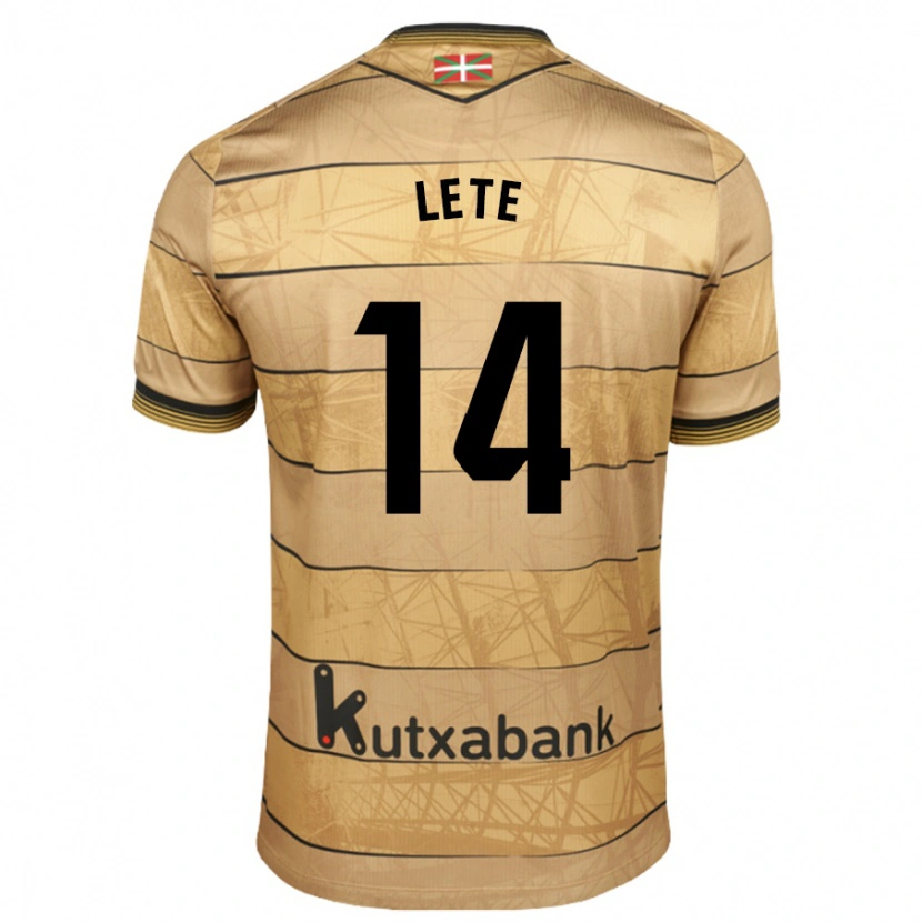 Danxen Kvinder Eñaut Lete #14 Brun Udebane Spillertrøjer 2024/25 Trøje T-Shirt