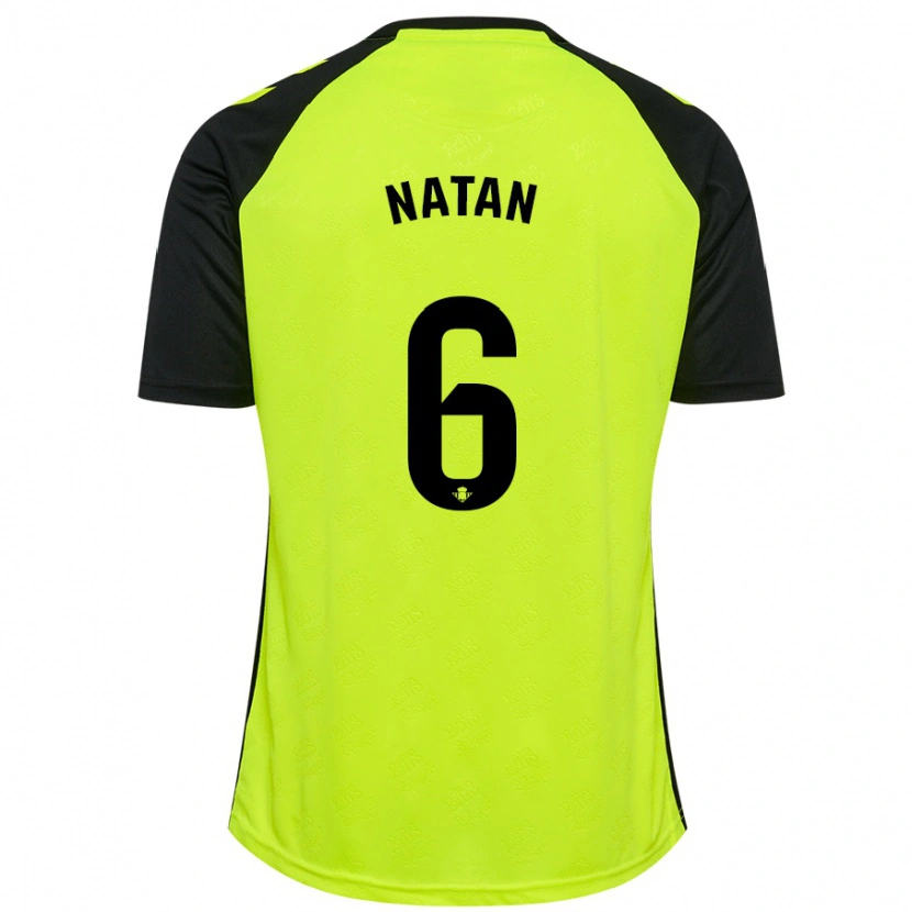 Danxen Kvinder Natan #6 Fluorescerende Gul Sort Udebane Spillertrøjer 2024/25 Trøje T-Shirt