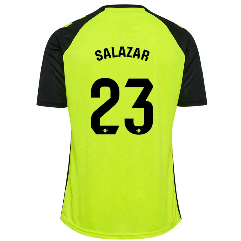 Danxen Kvinder Noelia Salazar #23 Fluorescerende Gul Sort Udebane Spillertrøjer 2024/25 Trøje T-Shirt
