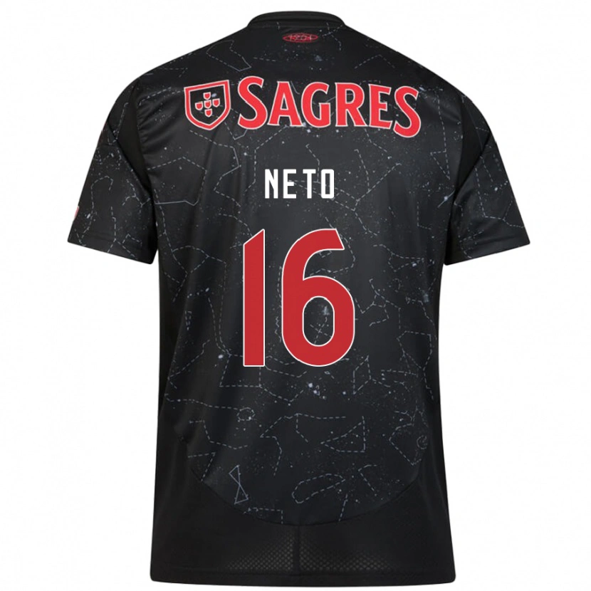 Danxen Kvinder Martim Neto #16 Sort Rød Udebane Spillertrøjer 2024/25 Trøje T-Shirt