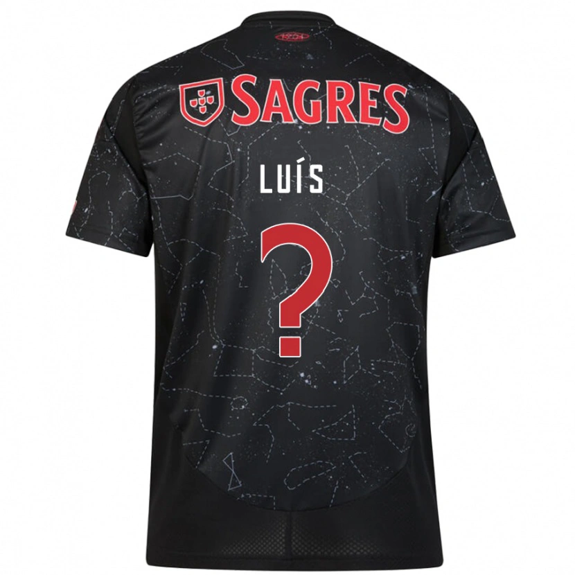 Danxen Kvinder António Luís #0 Sort Rød Udebane Spillertrøjer 2024/25 Trøje T-Shirt