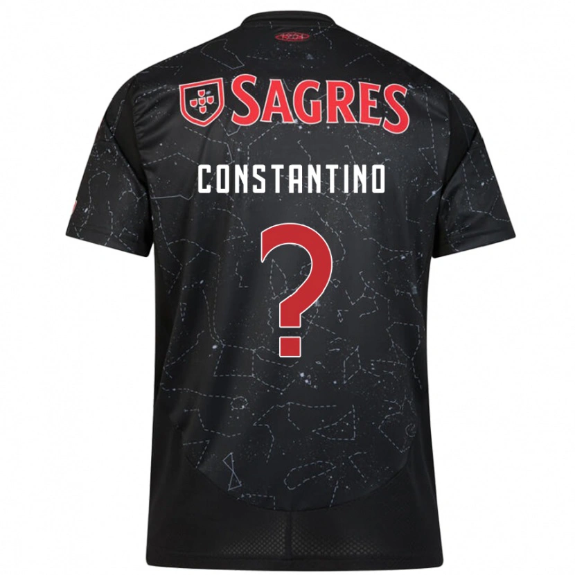 Danxen Kvinder Simão Constantino #0 Sort Rød Udebane Spillertrøjer 2024/25 Trøje T-Shirt